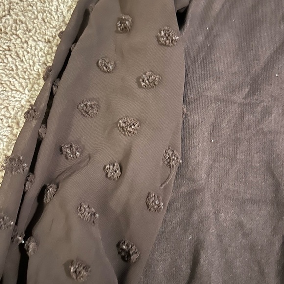 Adrianna Papell chocolate brown sweater blouse medium - Picture 6 of 7